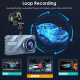 720P Dual Dash Car Camera Recorder with Motion Detection Light Automotive - Tophatter Daily Deals