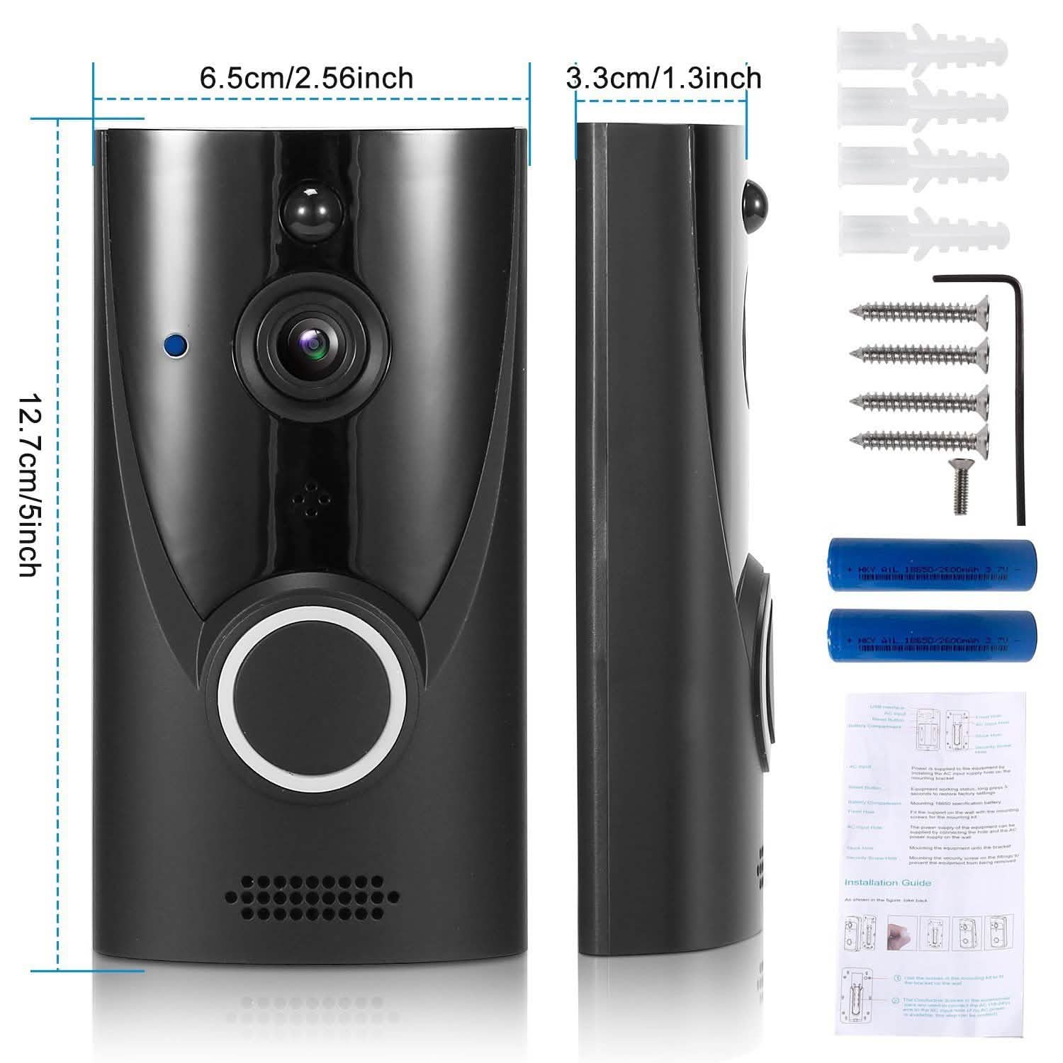 720P HD WiFi Video Doorbell Smart Home & Security - Tophatter Daily Deals
