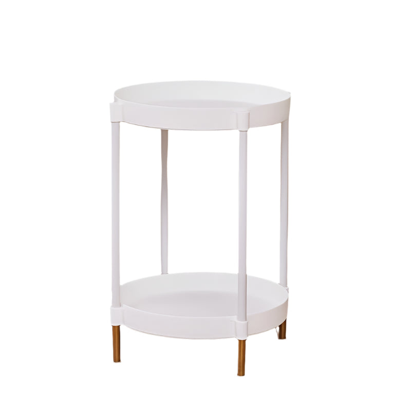 Small Round Metal Nightstand Table End & Side Tables - Tophatter Daily Deals