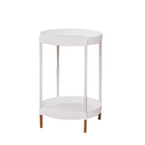 Small Round Metal Nightstand Table End & Side Tables - Tophatter Daily Deals