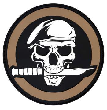 Rothco PVC Military Skull & Knife Morale Patch - Tophatter Daily Deals