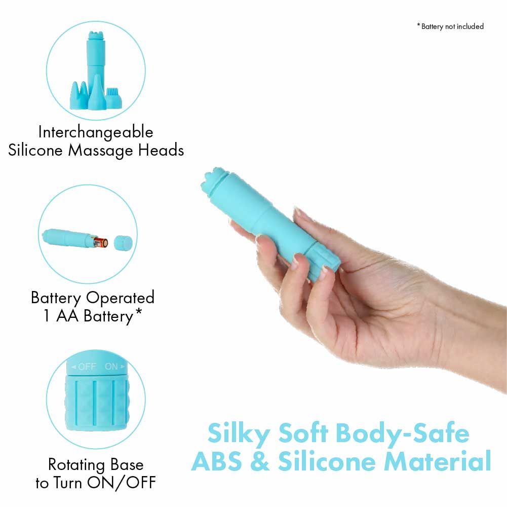 BMS PL Massage Pen in Blue Clitoral Vibrator - Tophatter Daily Deals