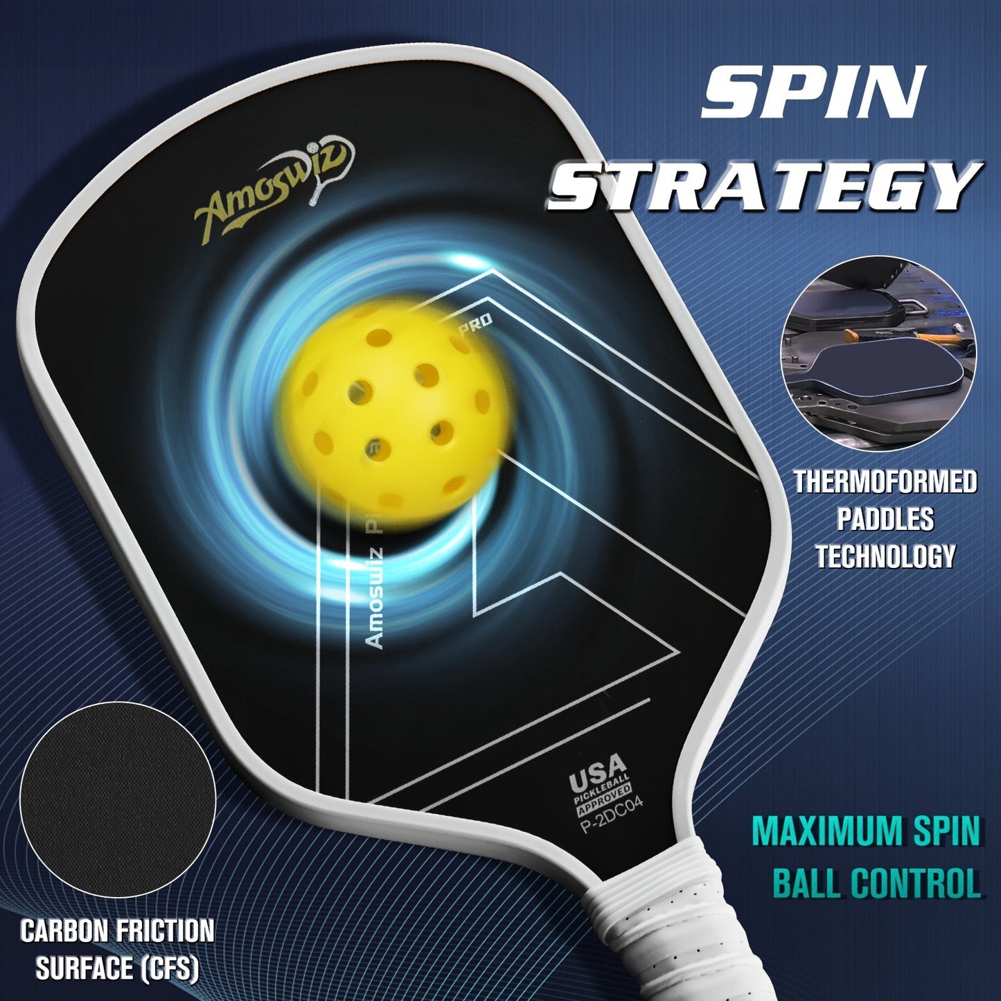 Carbon Fiber Pickleball Paddle Sport Equipments - Tophatter Daily Deals