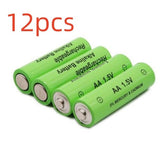 Alkaline Rechargeable Battery Industrial Grade 5 AA 1.5V Green 12PCS 0 - Tophatter Daily Deals