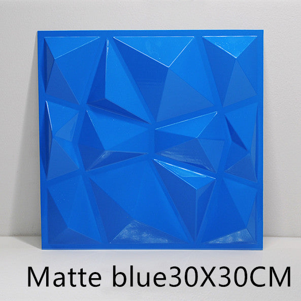 3D solid background wall panel Matte blue 30X30 0 - Tophatter Daily Deals