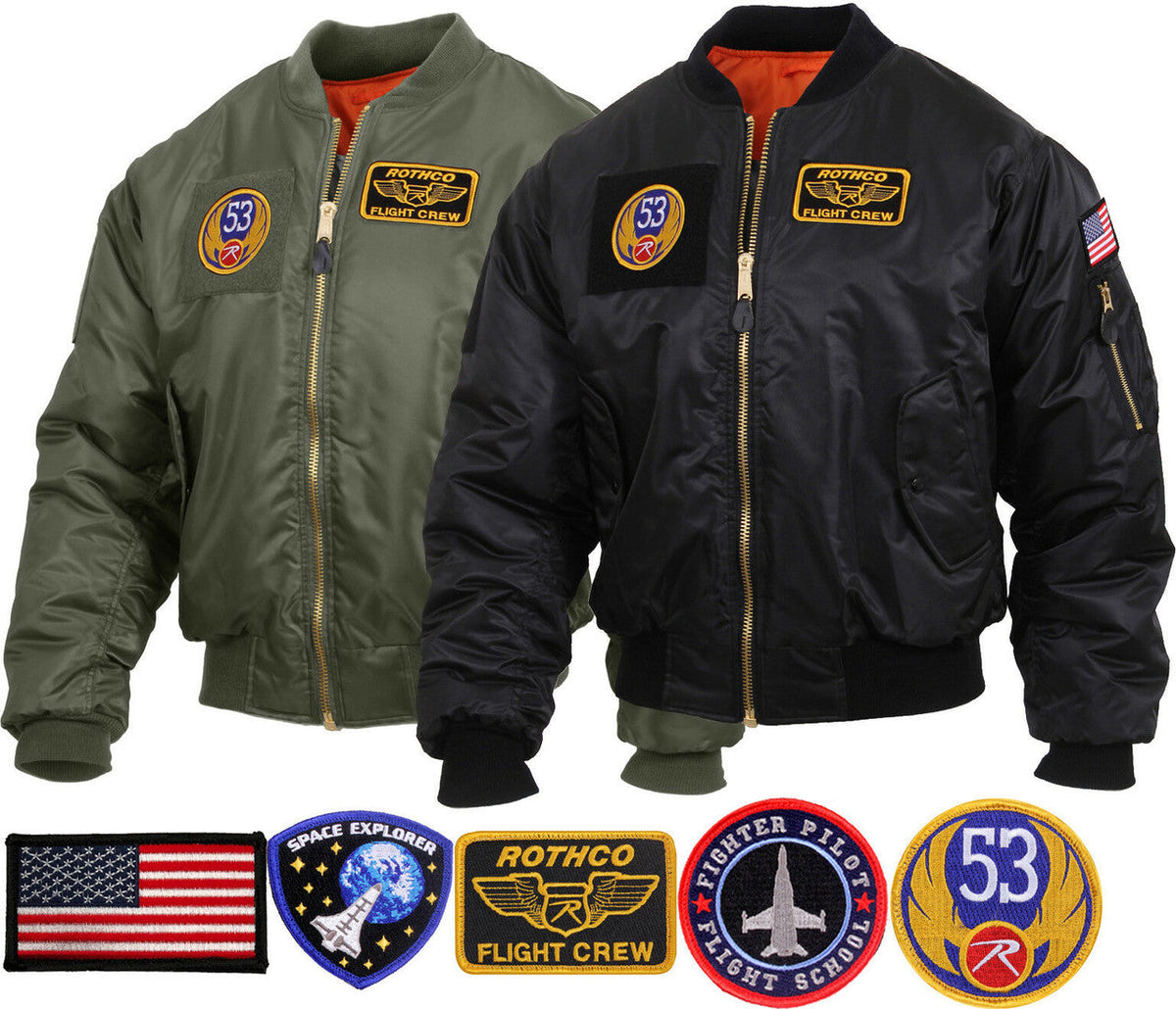 Rothco MA-1 Flight Jacket with Patches - Tophatter Daily Deals