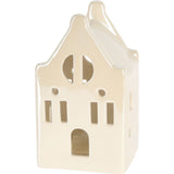 10cm White Ceramic LED Christmas House | Light-Up Ornament | Design Varies LED Light - Tophatter Daily Deals