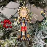 Clock with Nutcracker Christmas Bauble | Resin Christmas Tree Ornament - 9cm Baubles - Tophatter Daily Deals