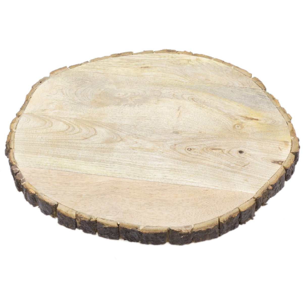 42cm Wooden Tree Trunk Cake Stand | Large Wedding Birthday Cake Round Display Board | Serving Platter Table Centerpiece Cake Stand - Tophatter Daily Deals