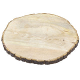 42cm Wooden Tree Trunk Cake Stand | Large Wedding Birthday Cake Round Display Board | Serving Platter Table Centerpiece Cake Stand - Tophatter Daily Deals