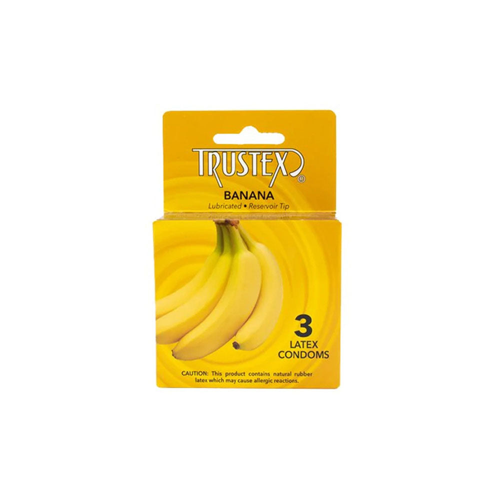 Trustex Flavored Lubricated Condoms - 3 Pack - Banana - Tophatter Daily Deals