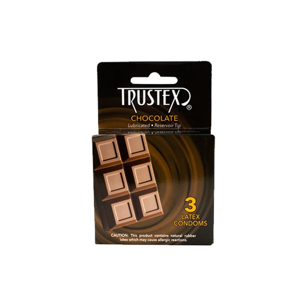 Trustex Flavored Lubricated Condoms - 3 Pack - Chocolate - Tophatter Daily Deals