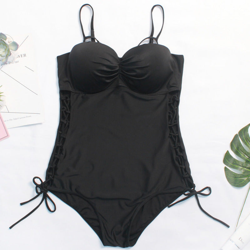 BLACK Plus size one-piece swimsuit FOR WOMEN 0 - Tophatter Daily Deals