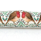 94cm Christmas Robin And Holly Fabric Draught Excluder For Doors | Winter Active Excluder Door Cushion | Festive Holly & Ivy Active Insulator Door Draught Cushion Draught Excluder - Tophatter Daily Deals
