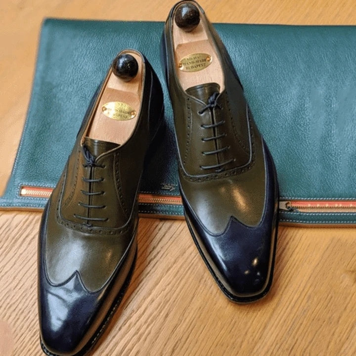 British style carved lace Goodyear breathable high-end men's shoes 0 - Tophatter Daily Deals