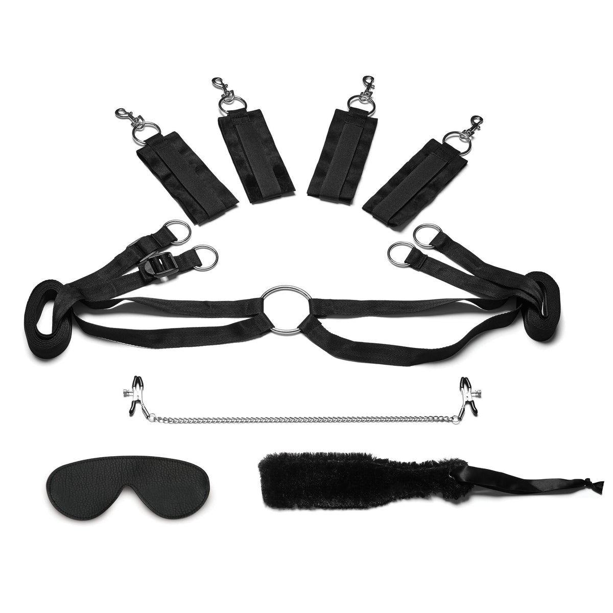 Lux Fetish Fuzzy Lovers 4PC Bedspreaders Set > Sex Toys > Sex Kits - Tophatter Daily Deals