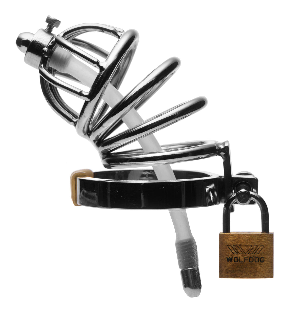 Stainless Steel Chastity Cage With Removable Silicone Urethral Plug – Penis Plug > Bondage Gear > Male Chastity - Tophatter Daily Deals