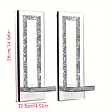 Wall Mirror Candle Holder Set with Silver Diamonds Home & Garden - Tophatter Daily Deals