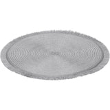 Silver Shimmer Round Placemat | Elegant Silver Woven Table Place Mat - 35cm Placemat - Tophatter Daily Deals