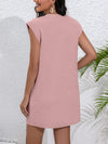 Round Neck Cap Sleeve Mini Dress Casual Dresses - Tophatter Daily Deals