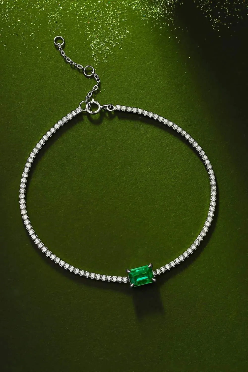 Adored 1 Carat Lab-Grown Emerald Bracelet 1 Carat - Tophatter Daily Deals
