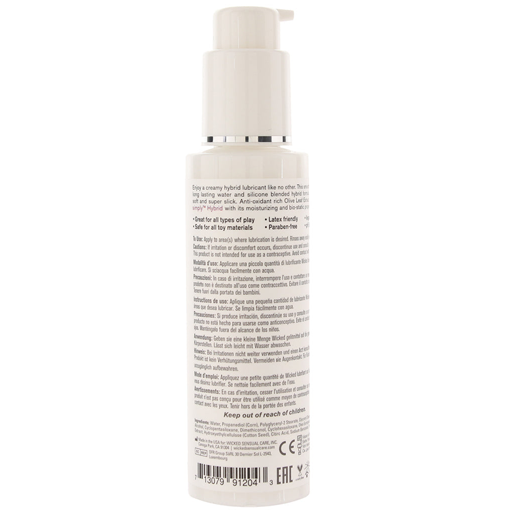 Simply Hybrid Lube 4oz / 120ml Lubes and Lotions > Hybrid Lubricants - Tophatter Daily Deals