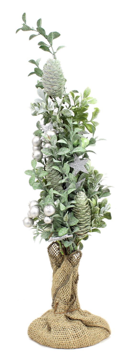 Artificial Frosted Glitter Star Christmas Pinecone And Berry Tree Decoration Foliage - Tophatter Daily Deals