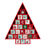 Red Wooden Christmas Tree Advent Calendar | Fill Your Own Advent Calendar Advent Calendar - Tophatter Daily Deals
