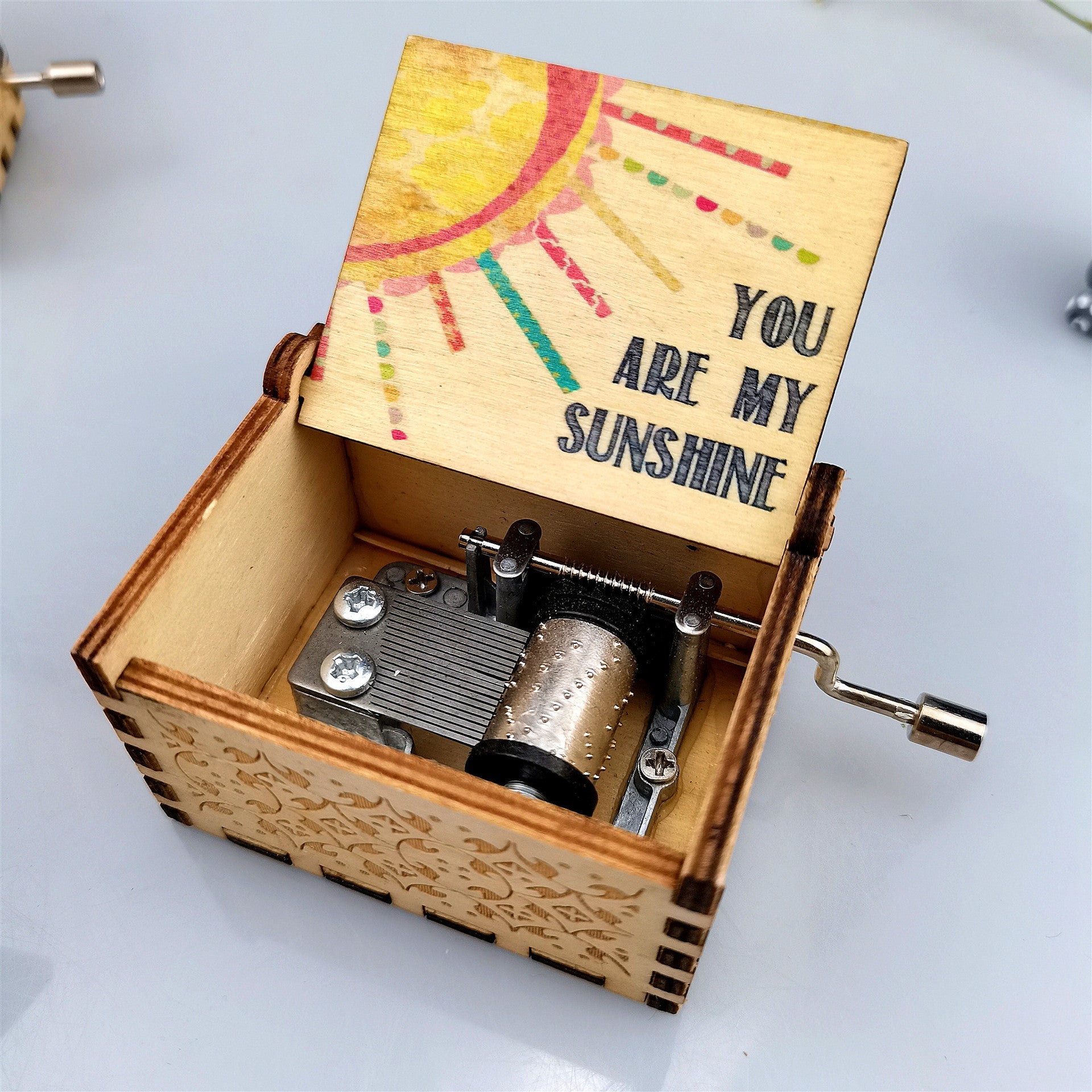Antique Carved Wooden Hand Crank Spirited Away Music Box Christmas Gift Birthday Gift Party Decoration 5style 0 - Tophatter Daily Deals