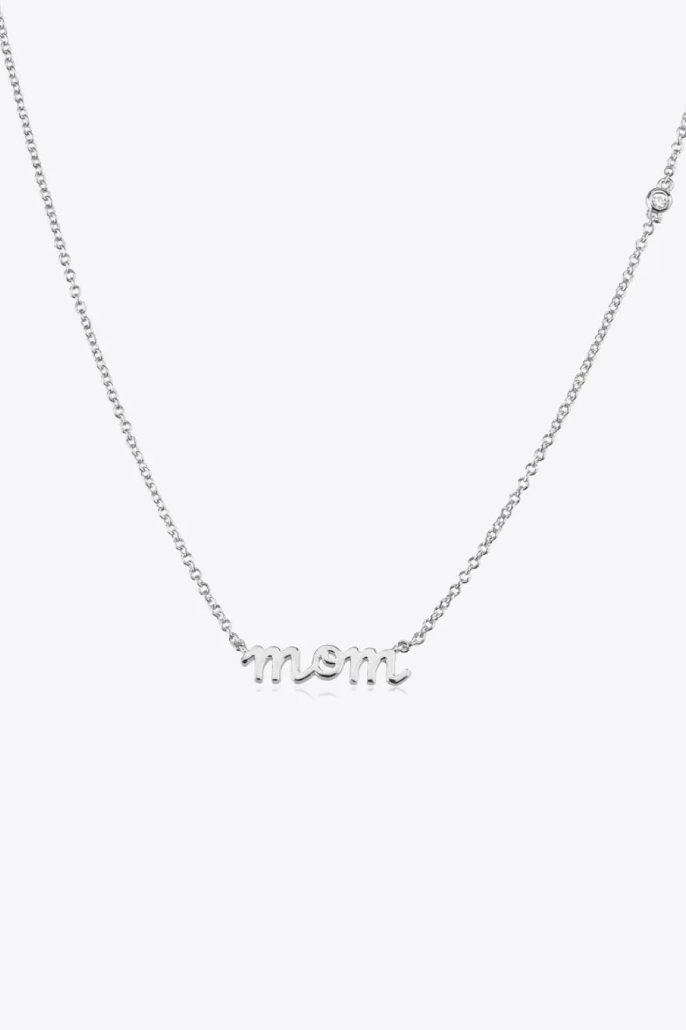 MOM 925 Sterling Silver Necklace Silver One Size Necklaces - Tophatter Daily Deals