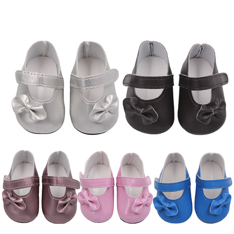 18 Inch American Girl Doll Shoes Solid Color Bow Shoes 0 - Tophatter Daily Deals