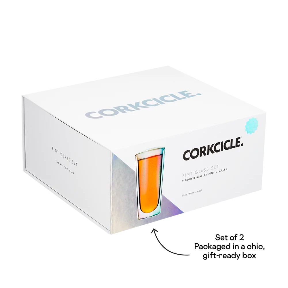 Prism Pint Glass Set (2) by CORKCICLE. Barware - Tophatter Daily Deals