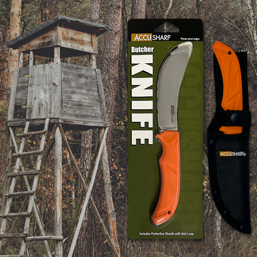 ACCUSHARP BUTCHER KNIFE - WITH SHEATH - Tophatter's Army Deals KNIVES - Tophatter Daily Deals