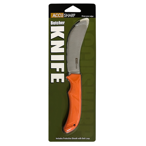 ACCUSHARP BUTCHER KNIFE - WITH SHEATH - Tophatter's Army Deals KNIVES - Tophatter Daily Deals
