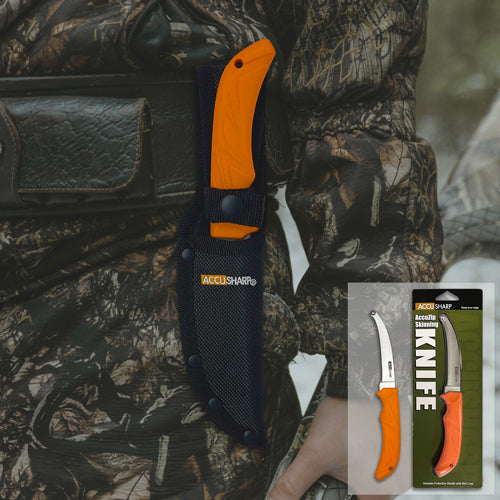 ACCUSHARP ACCUZIP SKINNING KNIFE - WITH SHEATH - Tophatter's Army Deals KNIVES - Tophatter Daily Deals