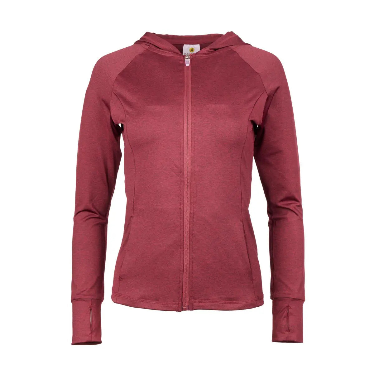 Body Glove Women's Full Zip Hoodie Burgundy Heather Full Zip - Tophatter Daily Deals