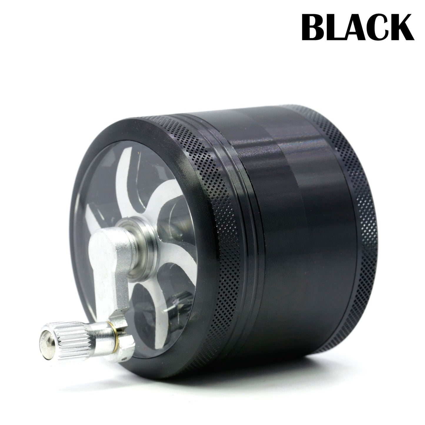 63MM aluminum alloy rocker smoke grinder Black 0 - Tophatter Daily Deals