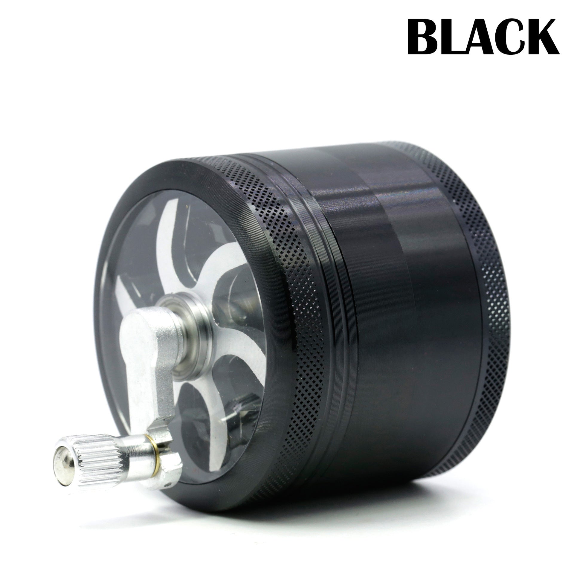 63MM aluminum alloy rocker smoke grinder Black 0 - Tophatter Daily Deals