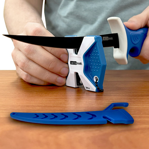 ACCUSHARP FILLET KNIFE + 2 STEP CERAMIC SHARPENER - Tophatter's Army Deals KNIVES - Tophatter Daily Deals