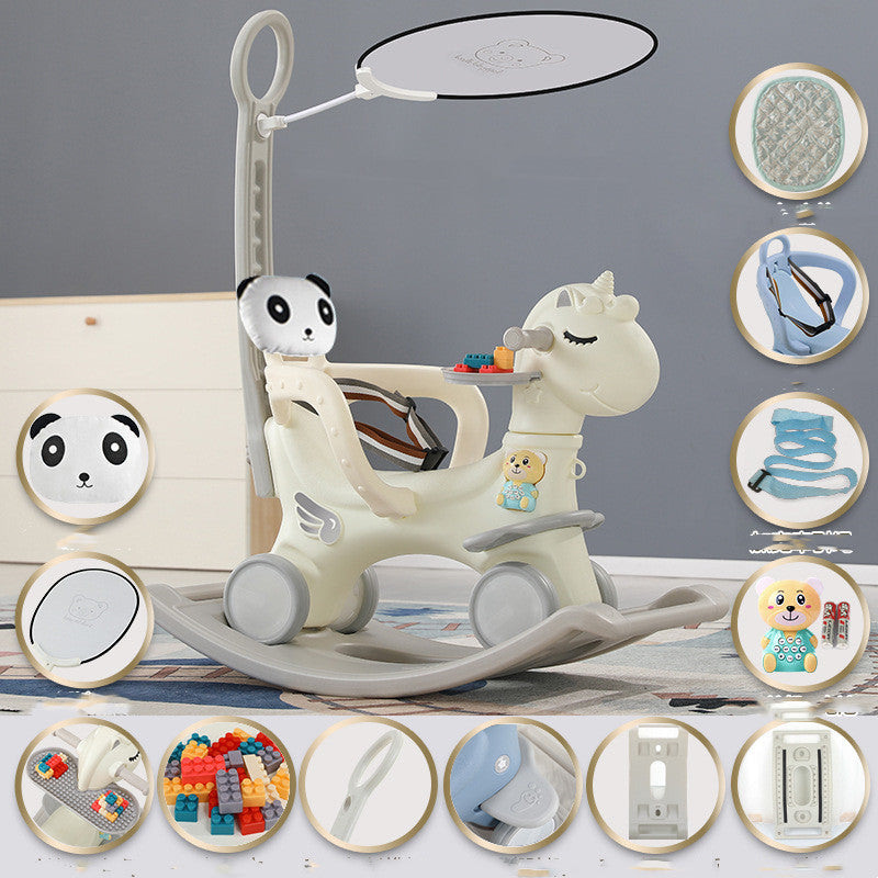 Baby Rocking Cart Birthday Gift Cloud white Supreme Edition 0 - Tophatter Daily Deals