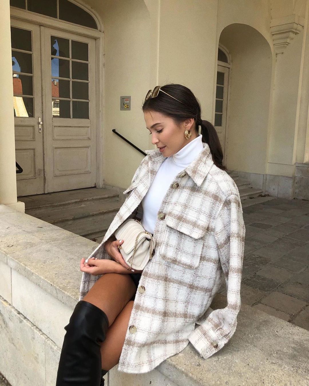 Oversized Womens Long Coat - Shirt Style, Tweed, For City 3D Changing Face Moving Picture Frame - Tophatter Daily Deals