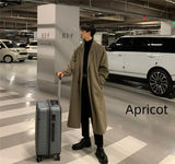 Warm Men's Trench Coat - Single-Breasted, Wool, Winter Apricot 3D Changing Face Moving Picture Frame - Tophatter Daily Deals