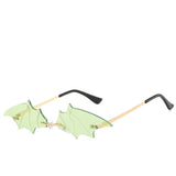 Bat shape personalized glasses Golden Green 0 - Tophatter Daily Deals