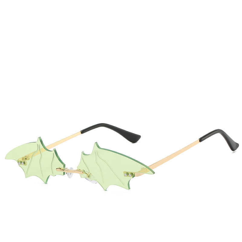 Bat shape personalized glasses Golden Green 0 - Tophatter Daily Deals