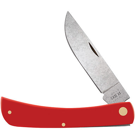 Case Sod Buster - Smooth Red Synthetic Handle - Carbon Steel - 73933 Traditional Knives - Tophatter Daily Deals