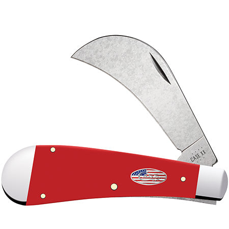 Case Hawkbill Pruner - American Workman - Red Synthetic - Carbon Steel - 73936 Traditional Knives - Tophatter Daily Deals
