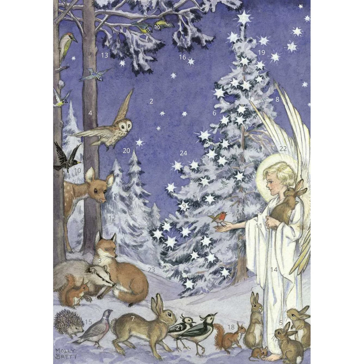 Woodland Angel Christmas Advent Calendar | Traditional Picture Advent Calendar Advent Calendar - Tophatter Daily Deals