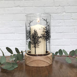 Beautiful Tree Glass Wood Candle Tealight Holder Candle Holder - Tophatter Daily Deals