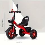 Youngsters Tricycle Push Handle Stainless Steel Frame Sports & Fitness > Bikes & Accessories > Bicycles - Tophatter Daily Deals