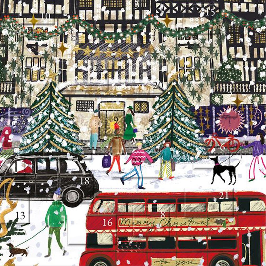 Christmas in London Advent Calendar | Traditional Christmas Advent Calendar Advent Calendar - Tophatter Daily Deals